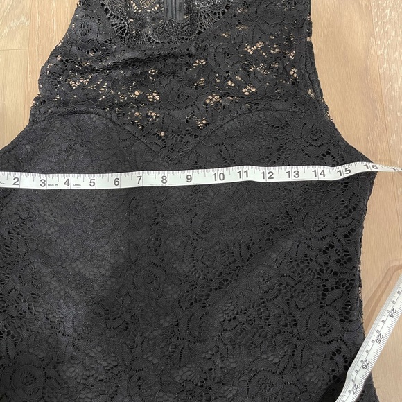 Midi Black lace dress zipper back - Picture 5 of 6